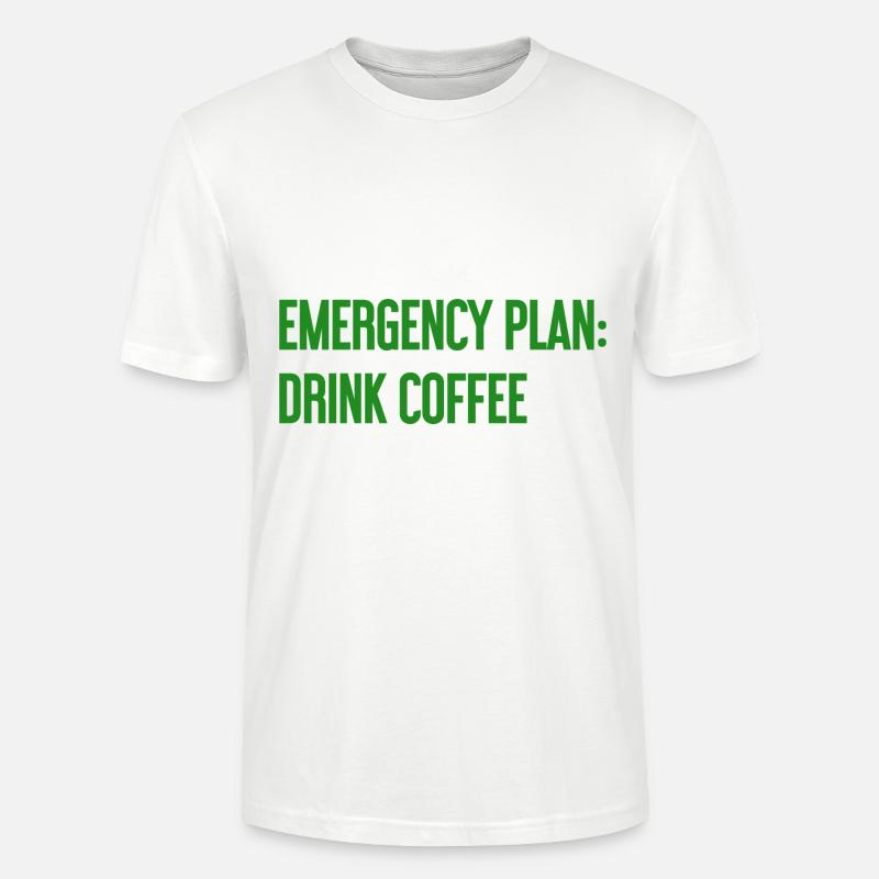 Kaffee-Notfallplan - Stanley/Stella Unisex Bio-T-Shirt CRAFTER - Weiß