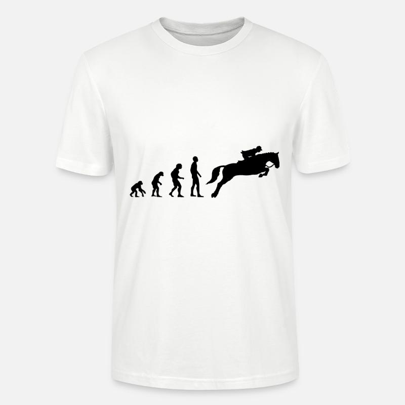Evolution Équitation - Cheval - Reiter - Reiterin - T-shirt bio CRAFTER Stanley Stella Unisexe - blanc