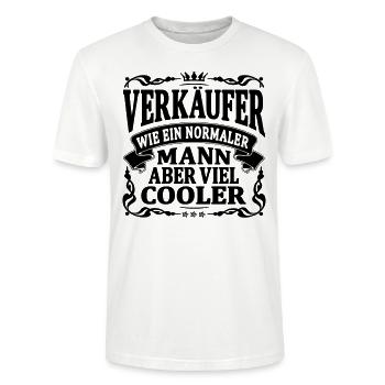 verkäufer aber viel cooler - Stanley/Stella Unisex Bio-T-Shirt CRAFTER - Weiß - Vorne - Alina (178cm) & Michal (187cm)