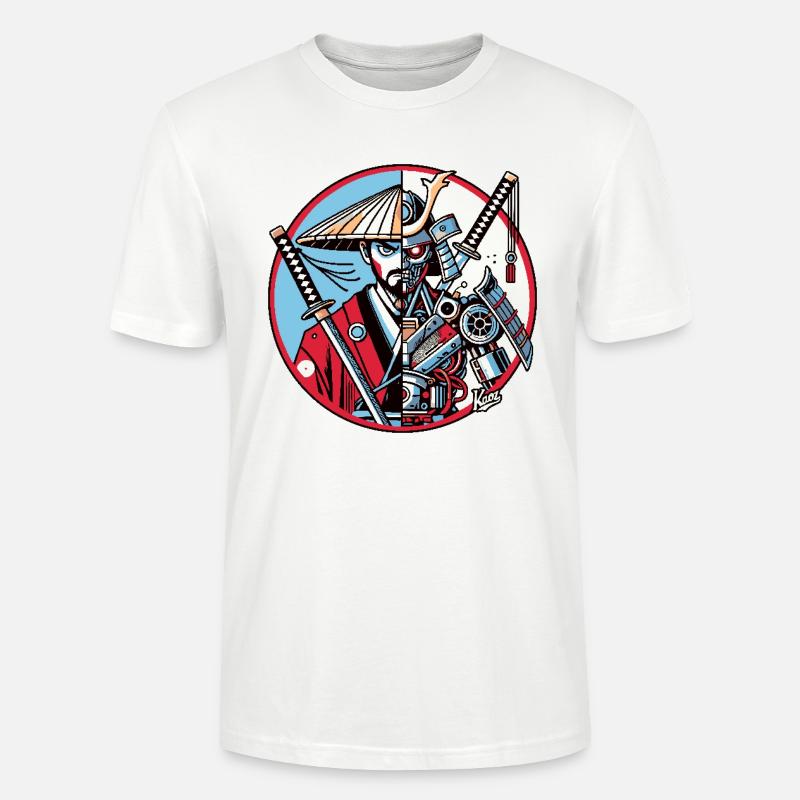 Samurai-Ronin oder Mecha-Shogun - Stanley/Stella Unisex Bio-T-Shirt CRAFTER - Weiß