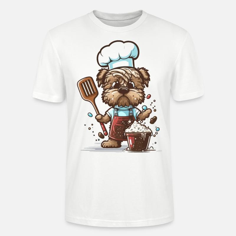 Hündchen in der Küche - Stanley/Stella Unisex Bio-T-Shirt CRAFTER - Weiß