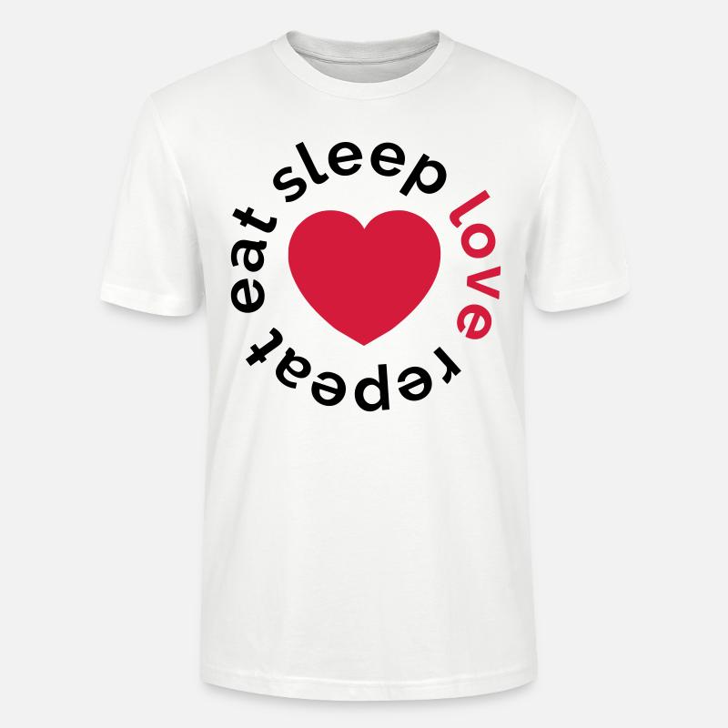 manger sommeil amour répéter - T-shirt bio CRAFTER Stanley Stella Unisexe - blanc