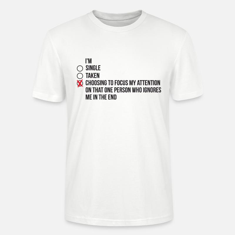Komplizierter Beziehungsstatus - Single - Stanley/Stella Unisex Bio-T-Shirt CRAFTER - Weiß