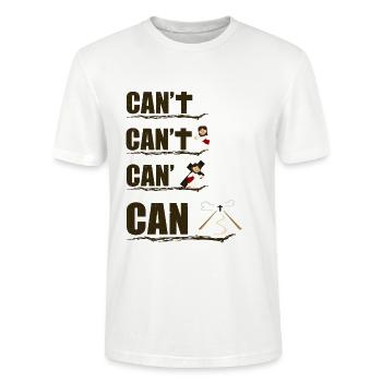 Can Can Can | Cadeau de communion de confirmation - T-shirt bio CRAFTER Stanley Stella Unisexe - blanc - Devant - Alina (178cm) & Michal (187cm)