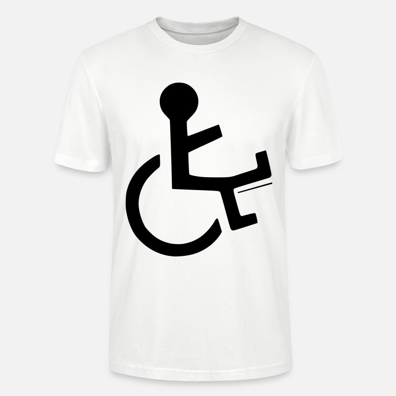 Rollstuhlfahrer mit gebrochenem Bein # - Stanley/Stella Unisex Bio-T-Shirt CRAFTER - Weiß