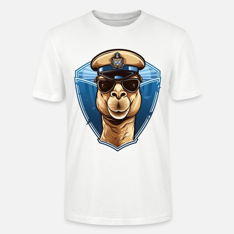 Kamel Polizist - Stanley/Stella Unisex Bio-T-Shirt CRAFTER - Weiß