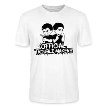 Family Ties - Sibling Love & Rivalry - Stanley/Stella CRAFTER Unisex Organic T-Shirt - white - Front - Alina (178cm) & Michal (187cm)