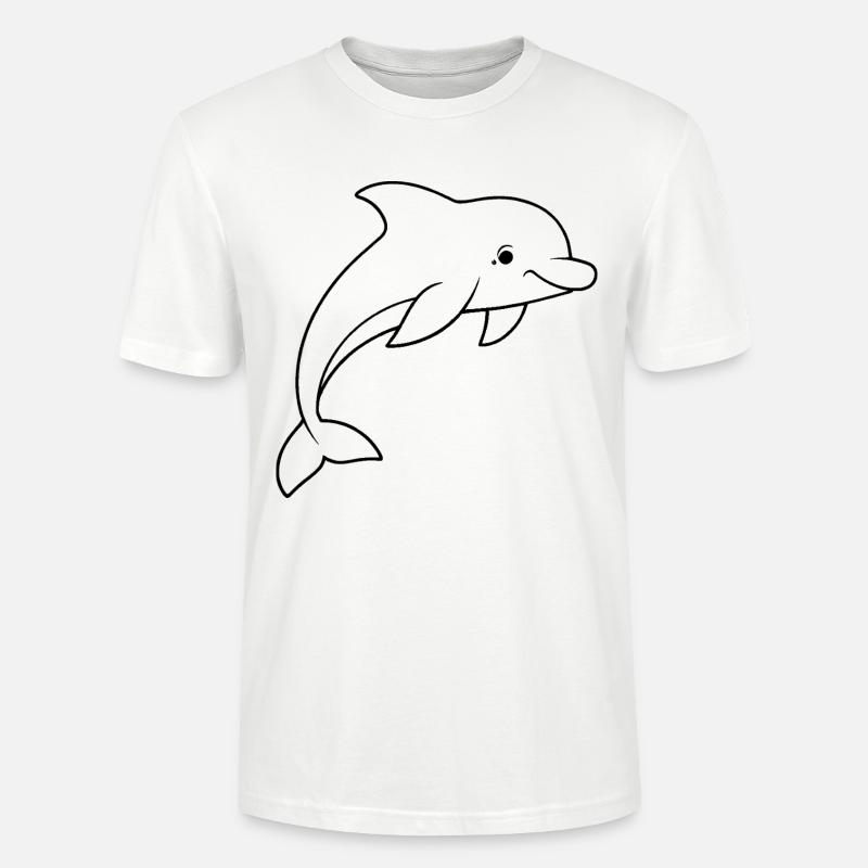Minimalistic Dolphin - Stanley/Stella Unisex Bio-T-Shirt CRAFTER - Weiß