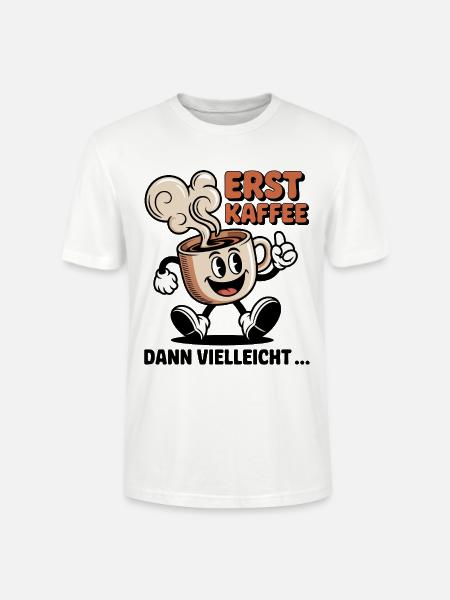 Kaffee muss sein - Stanley/Stella Unisex Bio-T-Shirt CRAFTER - Weiß