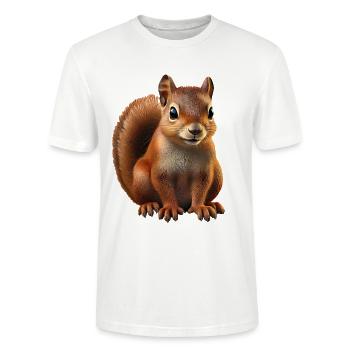 Eichhoernchen - Stanley/Stella Unisex Bio-T-Shirt CRAFTER - Weiß - Vorne - Alina (178cm) & Michal (187cm)