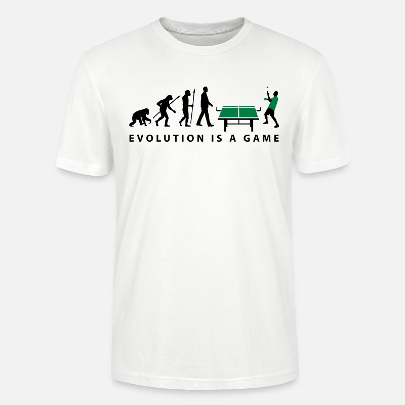 evolution_table_tennis_072012_c_2c - Stanley/Stella CRAFTER Unisex Organic T-Shirt - white