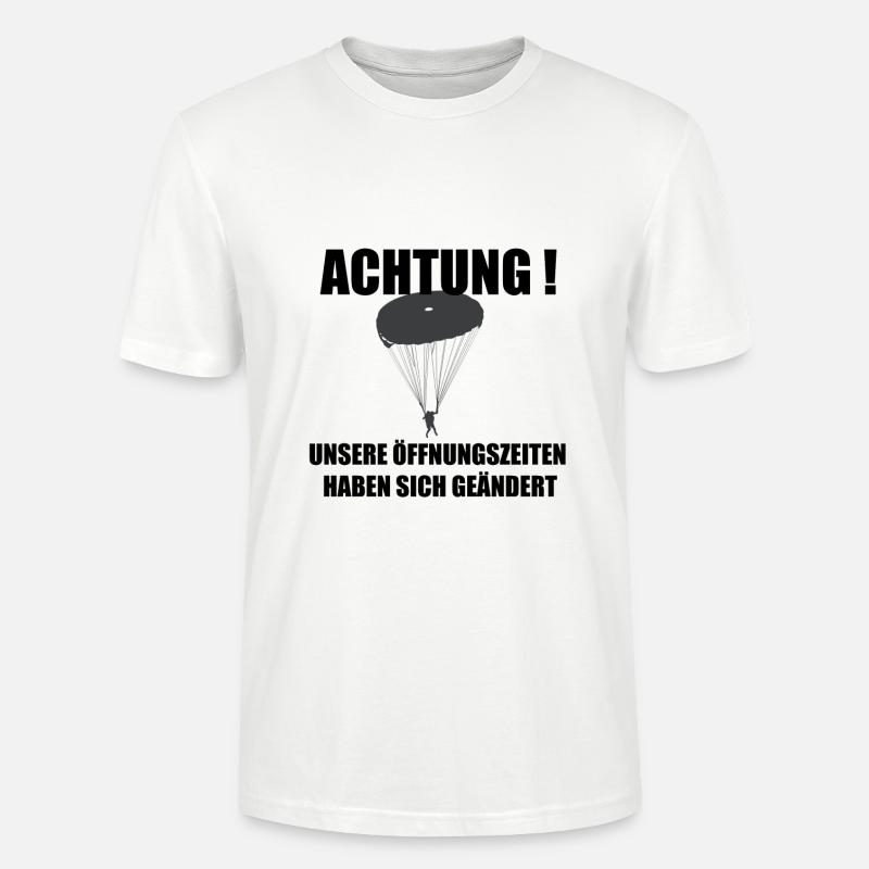 Fallschirm springen geänderte Öffnungszeiten - Stanley/Stella Unisex Bio-T-Shirt CRAFTER - Weiß