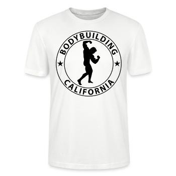 Bodybuilding California - Stanley/Stella Unisex Bio-T-Shirt CRAFTER - Weiß - Vorne - Alina (178cm) & Michal (187cm)