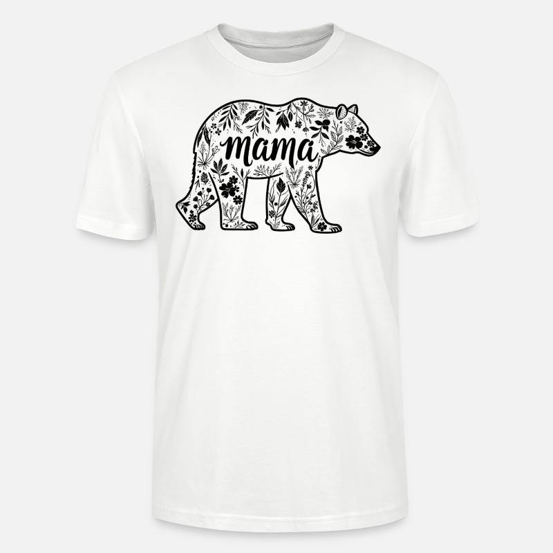 mama bear - maman ourse - T-shirt bio CRAFTER Stanley Stella Unisexe - blanc