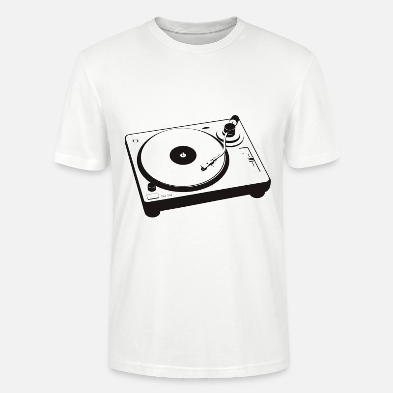 DJ Turntables Plattenspieler Techno - Stanley/Stella Unisex Bio-T-Shirt CRAFTER - Weiß