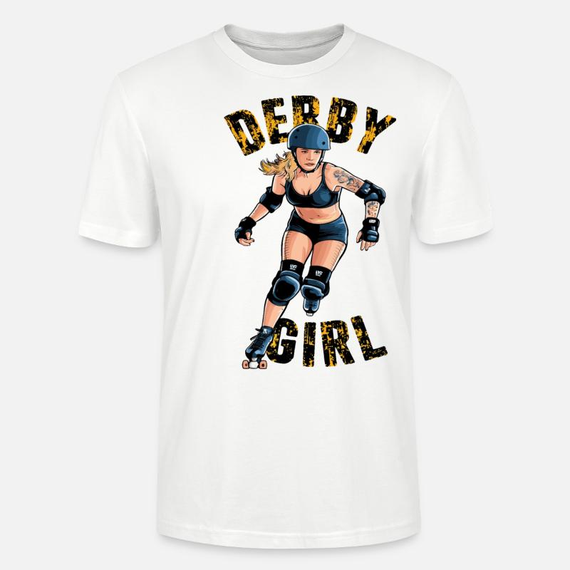 Rollschuhe Roller Derby Rollschuhfahren - Stanley/Stella Unisex Bio-T-Shirt CRAFTER - Weiß