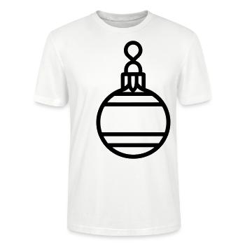 Boule de Noël - T-shirt bio CRAFTER Stanley Stella Unisexe - blanc - Devant - Alina (178cm) & Michal (187cm)