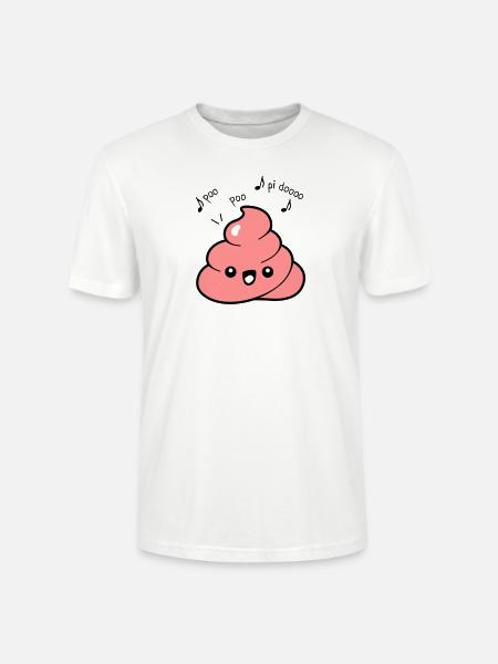 Emoji caca citations - T-shirt bio CRAFTER Stanley Stella Unisexe - blanc