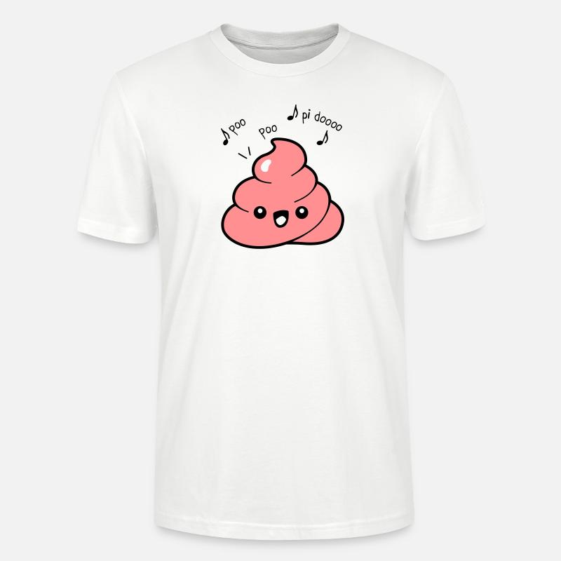 Emoji caca citations - T-shirt bio CRAFTER Stanley Stella Unisexe - blanc