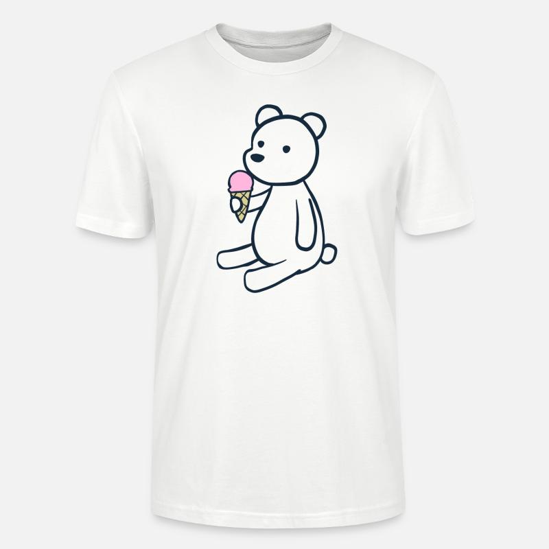 niedliches Eis Eisbär - Stanley/Stella Unisex Bio-T-Shirt CRAFTER - Weiß