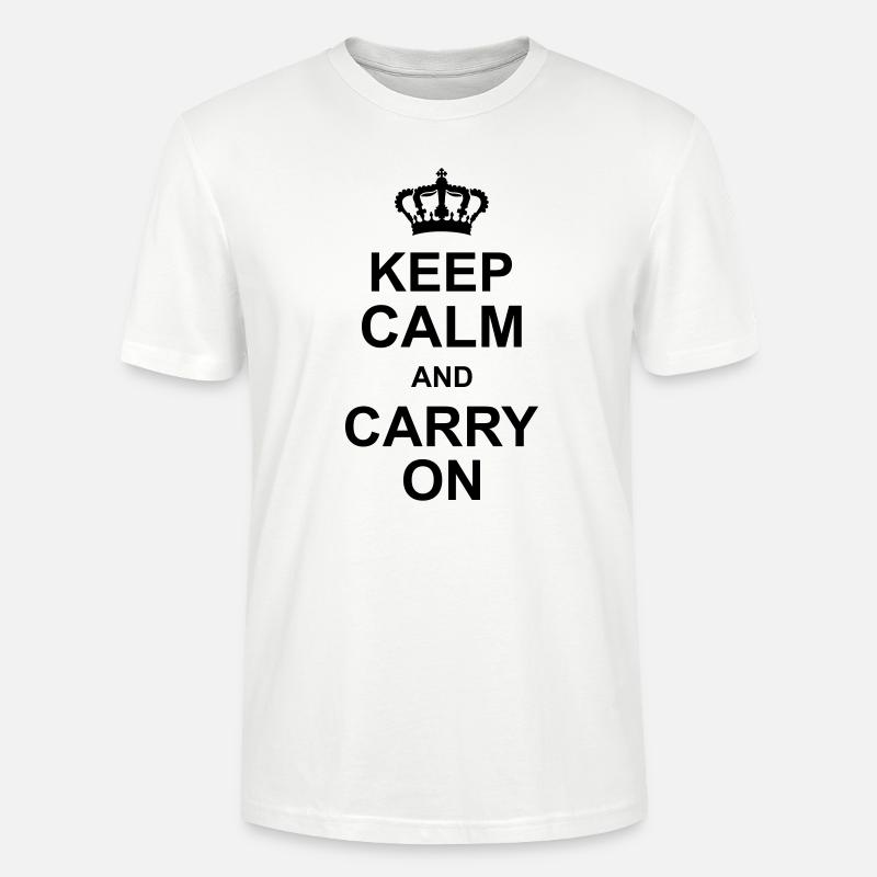 keep calm and carry on - Stanley/Stella Unisex Bio-T-Shirt CRAFTER - Weiß