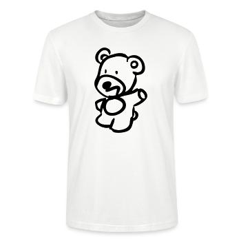 Teddy - Stanley/Stella Unisex Bio-T-Shirt CRAFTER - Weiß - Vorne - Alina (178cm) & Michal (187cm)