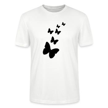 papillon - T-shirt bio CRAFTER Stanley Stella Unisexe - blanc - Devant - Alina (178cm) & Michal (187cm)