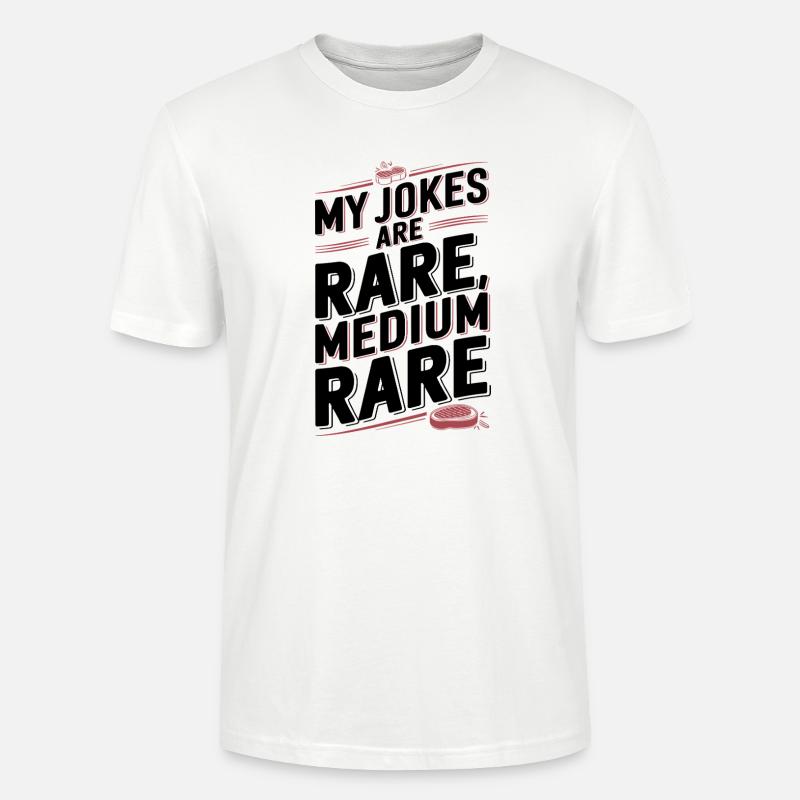 Medium Rare Jokes - Stanley/Stella Unisex Bio-T-Shirt CRAFTER - Weiß