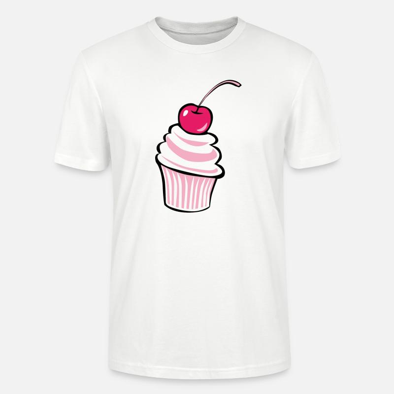 Kirsche Cupcake - Design! - Stanley/Stella Unisex Bio-T-Shirt CRAFTER - Weiß