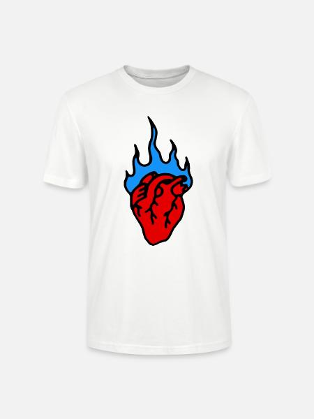 Heart - Stanley/Stella CRAFTER Unisex Organic T-Shirt - white