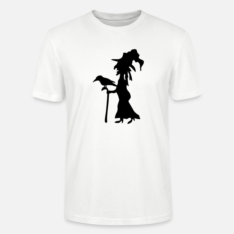 Abstrakte Hexen Silhouette - Stanley/Stella Unisex Bio-T-Shirt CRAFTER - Weiß