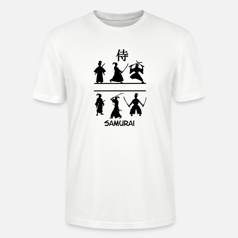 Samurai mit Schwertern - Stanley/Stella Unisex Bio-T-Shirt CRAFTER - Weiß