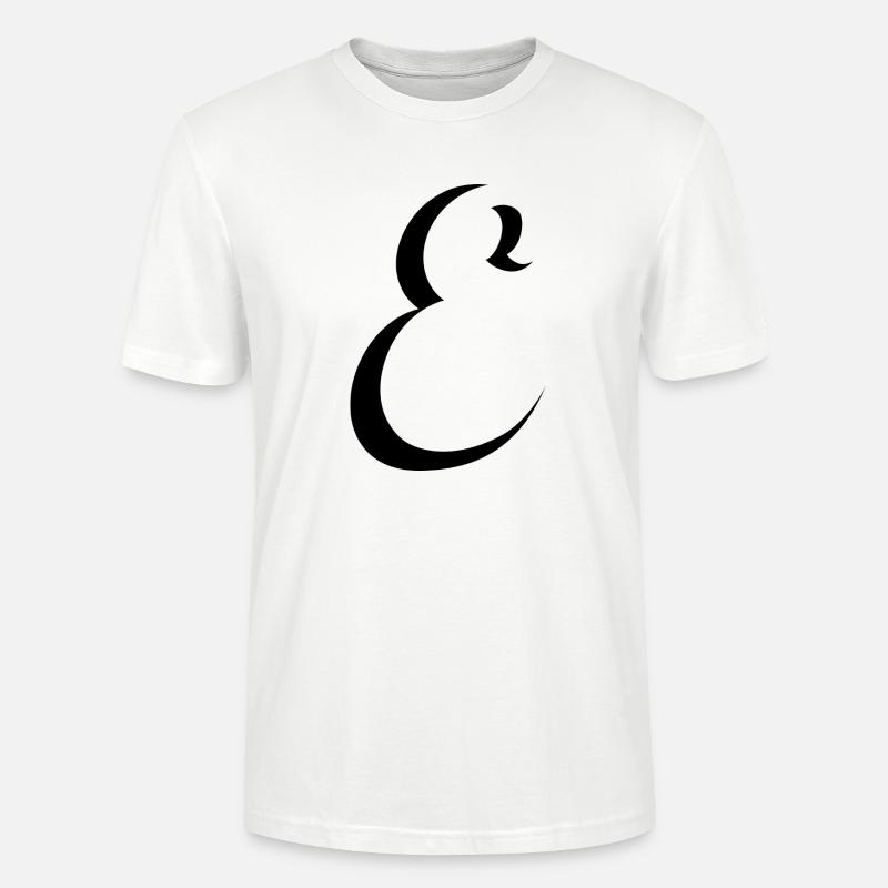 Letter E, Name, der Buchstabe E - Stanley/Stella Unisex Bio-T-Shirt CRAFTER - Weiß