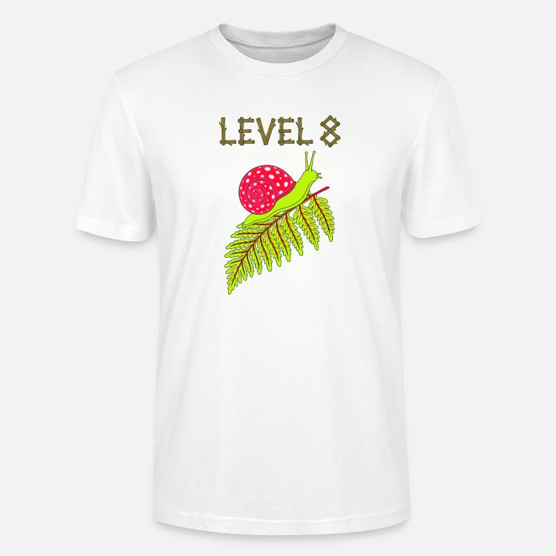 Level 8 Schnecke - Stanley/Stella Unisex Bio-T-Shirt CRAFTER - Weiß