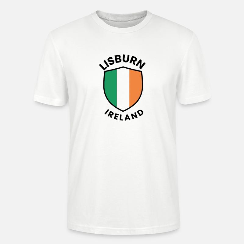 Drapeau d’Irlande de Lisburn - T-shirt bio CRAFTER Stanley Stella Unisexe - blanc