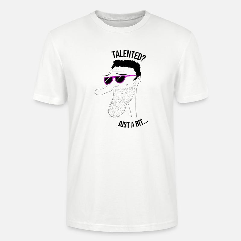 Talentiert? Nur ein bisschen... Mann - Stanley/Stella Unisex Bio-T-Shirt CRAFTER - Weiß