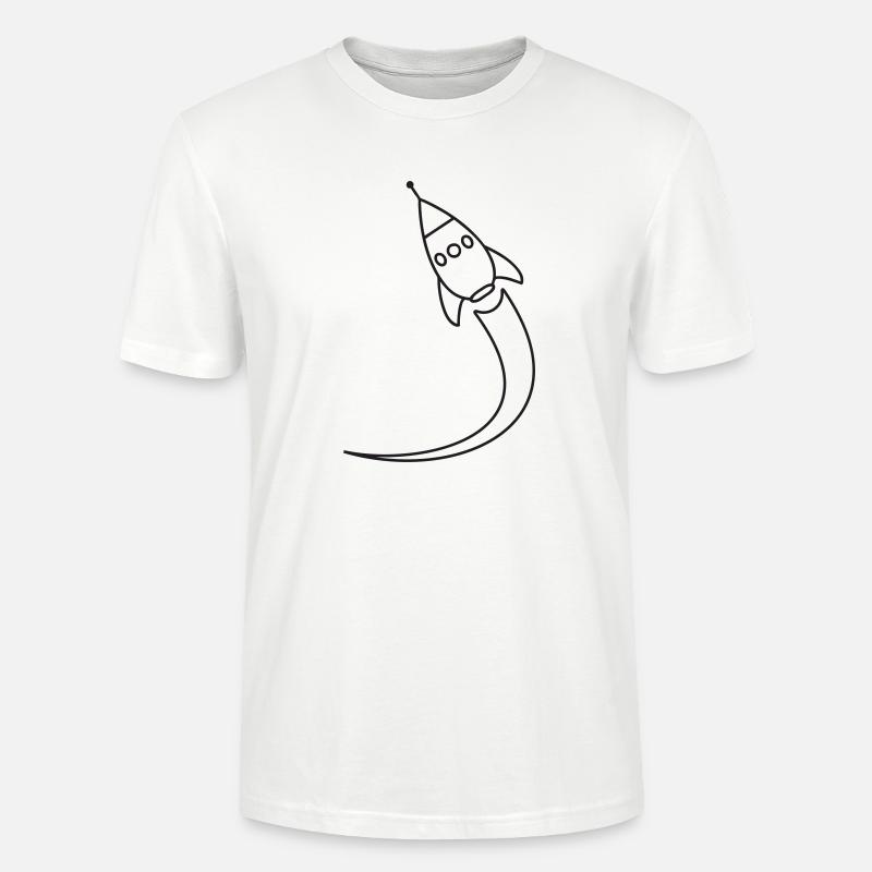 Lancement d’une fusée dans l’espace - T-shirt bio CRAFTER Stanley Stella Unisexe - blanc