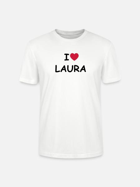 I love Laura - Stanley/Stella Unisex Bio-T-Shirt CRAFTER - Weiß