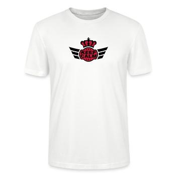 Keep Calm - Stanley/Stella CRAFTER Unisex Organic T-Shirt - white - Front - Alina (178cm) & Michal (187cm)