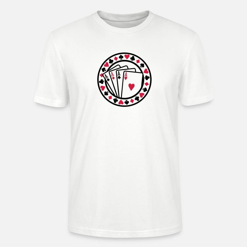 Poker - T-shirt bio CRAFTER Stanley Stella Unisexe - blanc