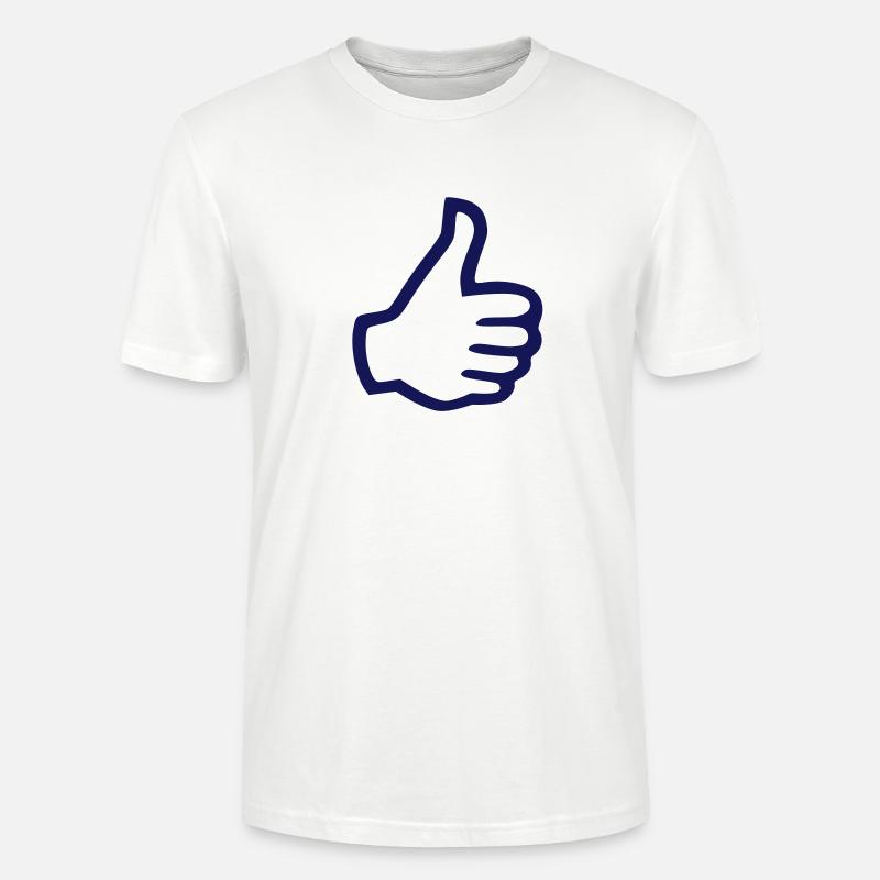 Thumbs Up Like comme - T-shirt bio CRAFTER Stanley Stella Unisexe - blanc