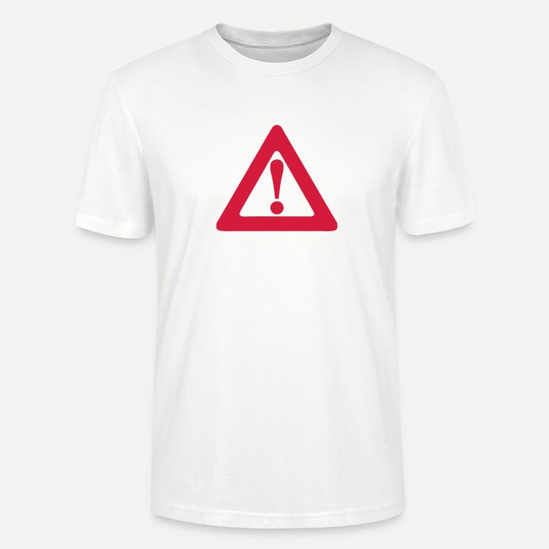 Warndreieck Ausrufezeichen Panel - Stanley/Stella Unisex Bio-T-Shirt CRAFTER - Weiß