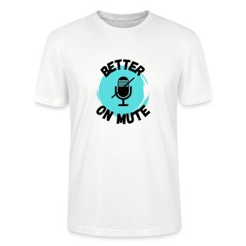 BETTERONMUTE! - Stanley/Stella Unisex Bio-T-Shirt CRAFTER - Weiß - Vorne - Alina (178cm) & Michal (187cm)