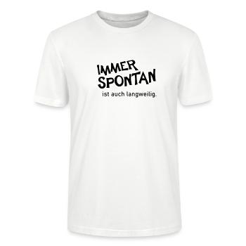 Immer spontan - Stanley/Stella Unisex Bio-T-Shirt CRAFTER - Weiß - Vorne - Alina (178cm) & Michal (187cm)