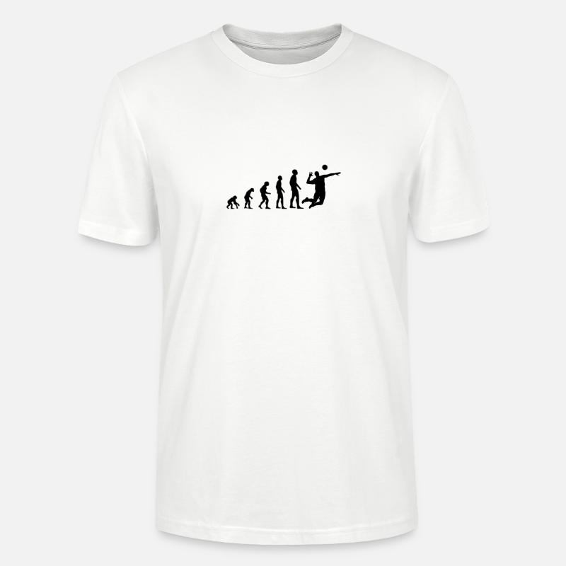 volleyball evolution - Stanley/Stella Unisex Bio-T-Shirt CRAFTER - Weiß