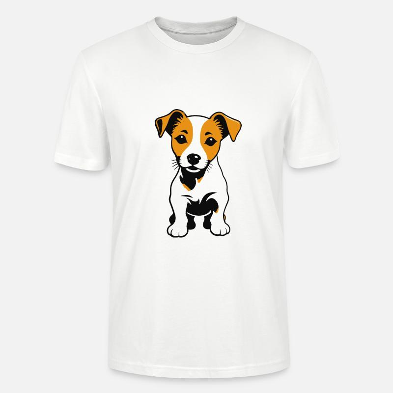 Jack Russell Terrier - Conception de chien de compagnie - T-shirt bio CRAFTER Stanley Stella Unisexe - blanc
