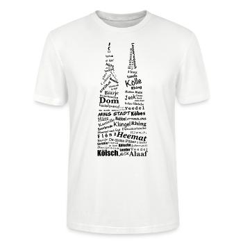 Kölner Dom Köln Design - Stanley/Stella Unisex Bio-T-Shirt CRAFTER - Weiß - Vorne - Alina (178cm) & Michal (187cm)