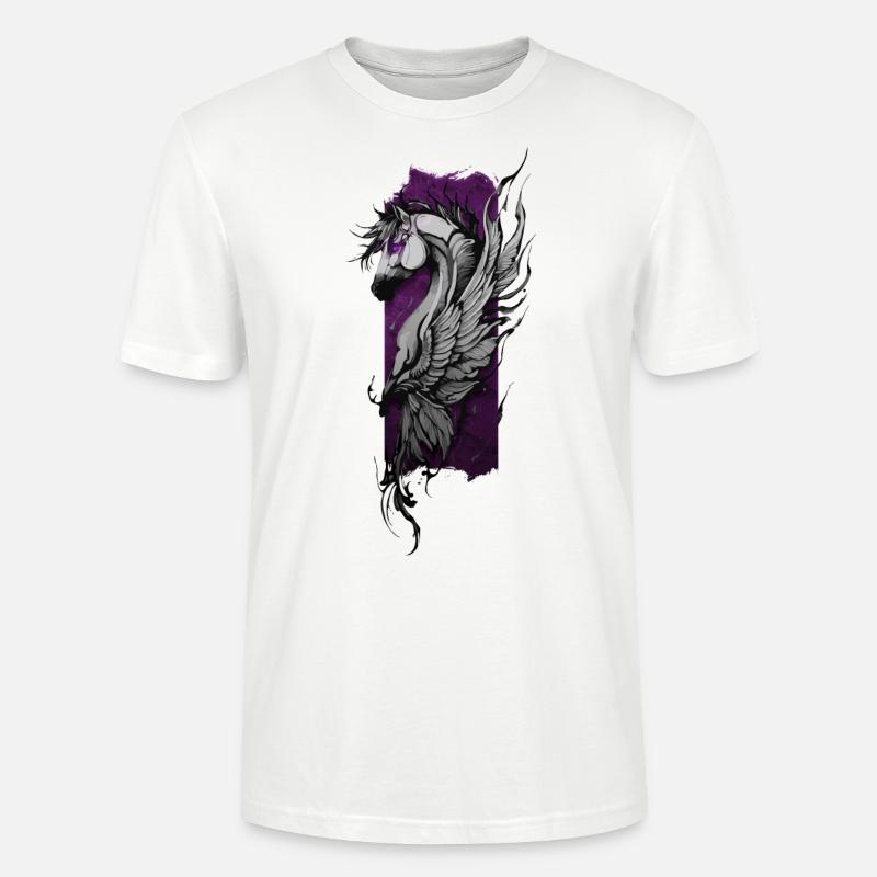 Harmonie céleste : Cheval ailé - T-shirt bio CRAFTER Stanley Stella Unisexe - blanc
