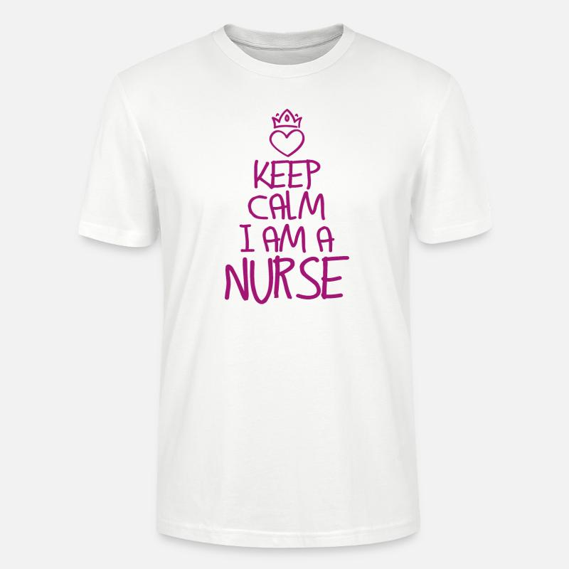 Keep Calm Krankenschwester - Stanley/Stella Unisex Bio-T-Shirt CRAFTER - Weiß
