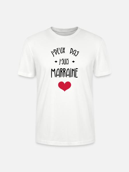 Parrain / Marraine / Filleule / Filleul - T-shirt bio CRAFTER Stanley Stella Unisexe - blanc